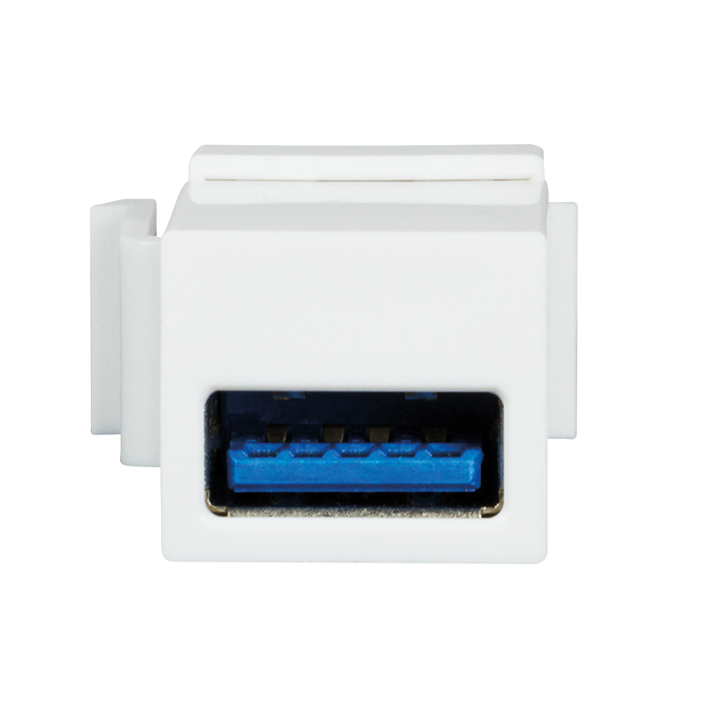 Keystone Verbinder USB-A 3.0 Buchse > Buchse, weiss