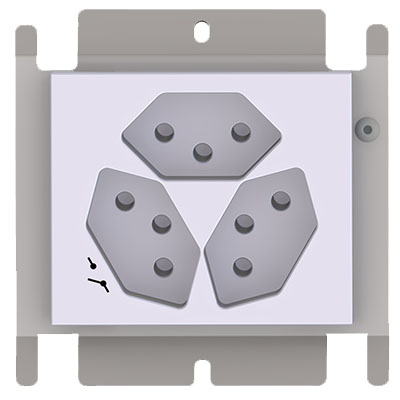 Éléments de prise pour 2 FLF, inclus 1x 3xT13/s, blanc