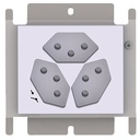 Éléments de prise pour 2 FLF, inclus 1x 3xT13/s, blanc