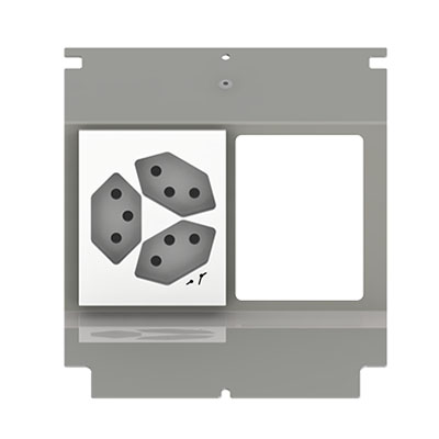 [UBD 160 168] Élément de prise pour 4 FLF, inclus 1x 3xT13/s blanc 