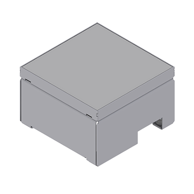 Boîte de sol UBD 160 en acier inoxydable faux couvercle inclus