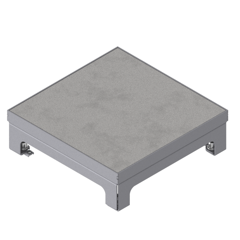 [UBD 215 202] Unterflur-Bodendose UBD 210 small aus Chromstahl inkl. belegtem Blinddeckel aus Chromstahl, geschliffen