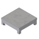 [UBD 215 202] Unterflur-Bodendose UBD 210 small aus Chromstahl inkl. belegtem Blinddeckel aus Chromstahl, geschliffen