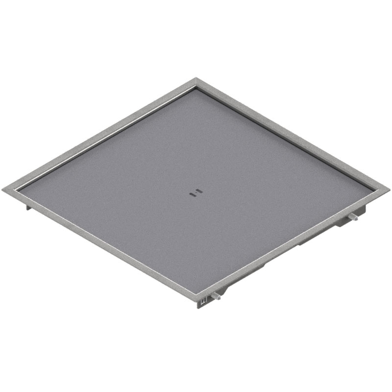 Sortie de sol double 260 en acier inoxydable poncé