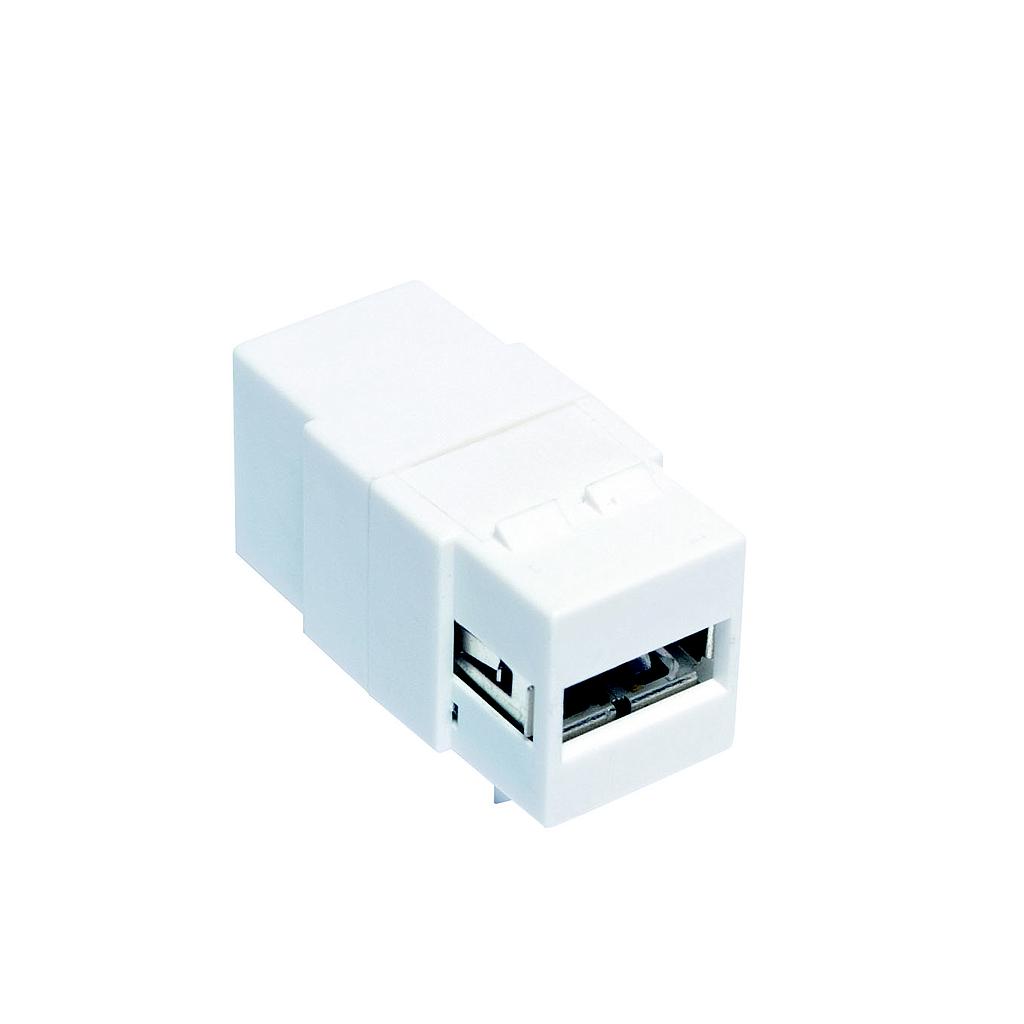 Keystone connecteur USB2.0-A prise > USB2.0-B prise, blanc, 