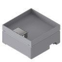 Boîte de sol UBD 210 en acier inoxydable, inclus couvercle avec bord, fermé, évidement de 30mm et 1 sortie de cordon