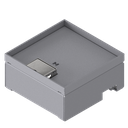 [UBD 212 161] Schwerlast-Unterflur-Bodendose UBD 210 aus Chromstahl inkl. Deckel mit Kante, geschlossen, 4mm Verstärkungsplatte, 16mm Vertiefung und 1 Schnurauslass