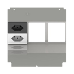 [UBD 210 228] Steckdoseneinsatz für 6 FLF inkl. 1xT13, weiss, + 1xT13, schwarz