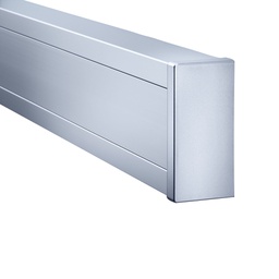 [BRW 060 136] Endstück zu Brüstungskanal BRW 60x130/80 BRA-ES-3, 3-seitig übergreifend, Aluminium reinweiss RAL 9010