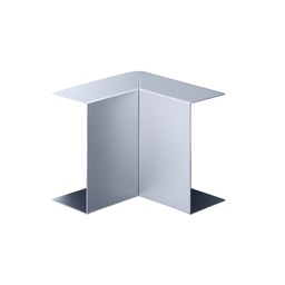 [BRW 060 132] Inneneck zu Brüstungskanal BRA 60x130/80 BRA-IE, stossabdeckendes Haubenformteil, Schenkellänge = 180mm, Aluminium reinweiss RAL 9010