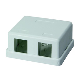 [MVT 200 160] Aufputz-Leergehäuse Keystone, für 2xRJ45 UTP, weiss, - Ausverkauf