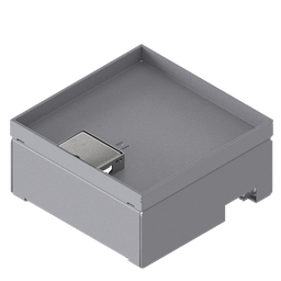 [UBD 212 201] Unterflur-Bodendose UBD 210 aus Chromstahl inkl. Deckel mit Kante, geschlossen, 20mm Vertiefung und 1 Schnurauslass