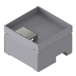 [UBD 162 251] Unterflur-Bodendose UBD 160 aus Chromstahl inkl. Deckel mit Kante, geschlossen, 25mm Vertiefung und 1 Schnurauslass