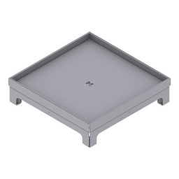 [UBD 260 259] Unterflur-Bodendose UBD 260 aus Chromstahl inkl. Blinddeckel mit Kante, geschlossen, und 15mm Vertiefung