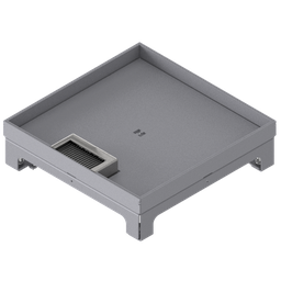 [UBD 264 202] Unterflur-Bodendose UBD 260 aus Chromstahl inkl. Deckel mit Kante, geschlossen, 20mm Vertiefung und 1 Bürstenauslass