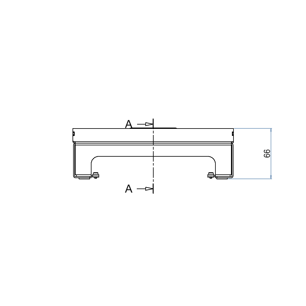 Unterflur-Bodendose UBD 210 small aus Chromstahl inkl. belegtem Deckel und 1 Schnurauslass