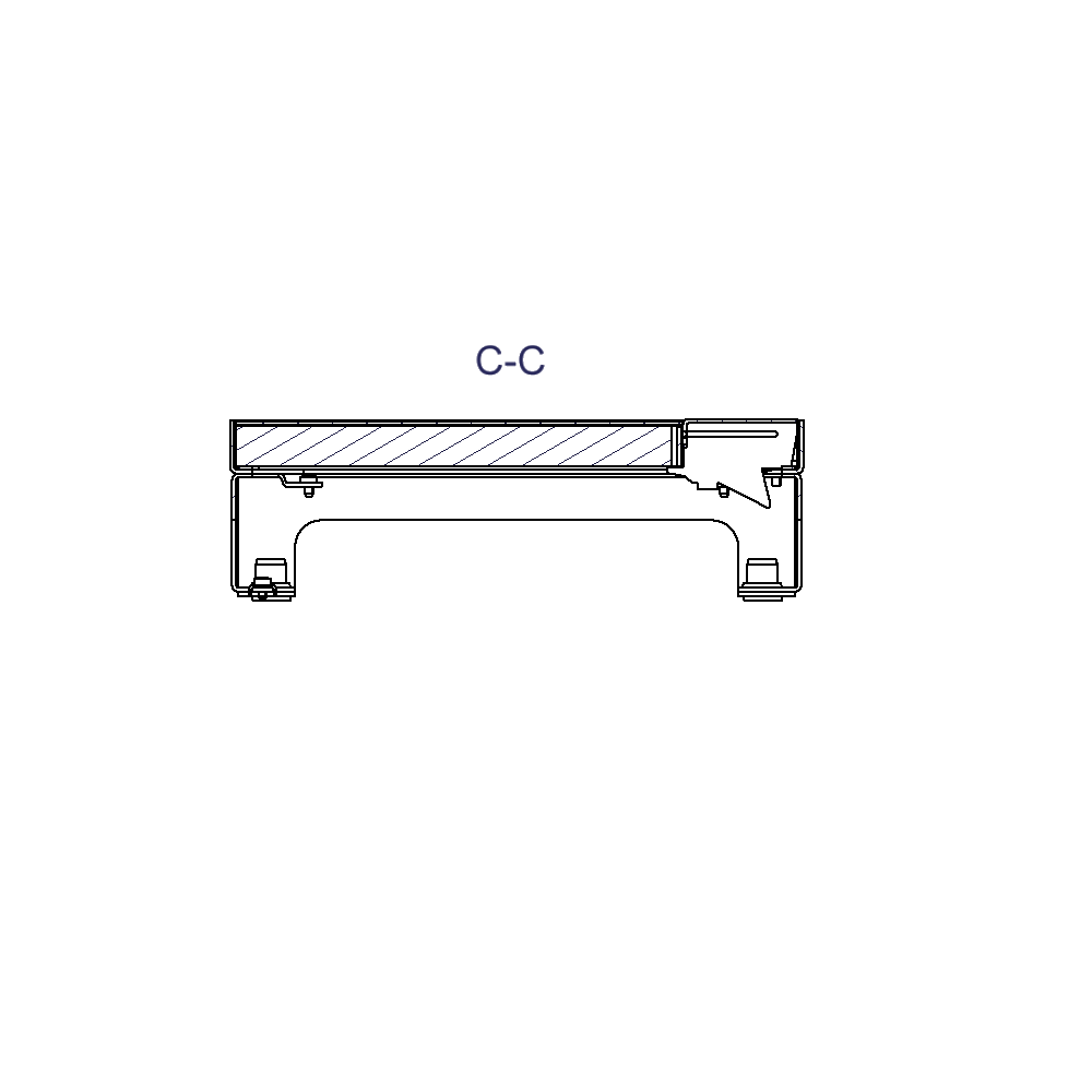 Unterflur-Bodendose UBD 210 small aus Chromstahl inkl. belegtem Deckel und 1 Schnurauslass