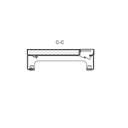 Unterflur-Bodendose UBD 210 small aus Chromstahl inkl. belegtem Deckel und 1 Schnurauslass