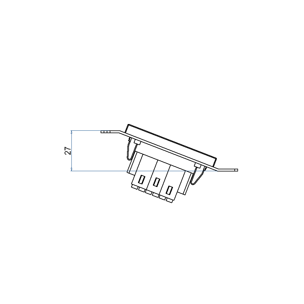 Steckdoseneinsatz für 2x FLF, inkl. 1x T13 weiss 