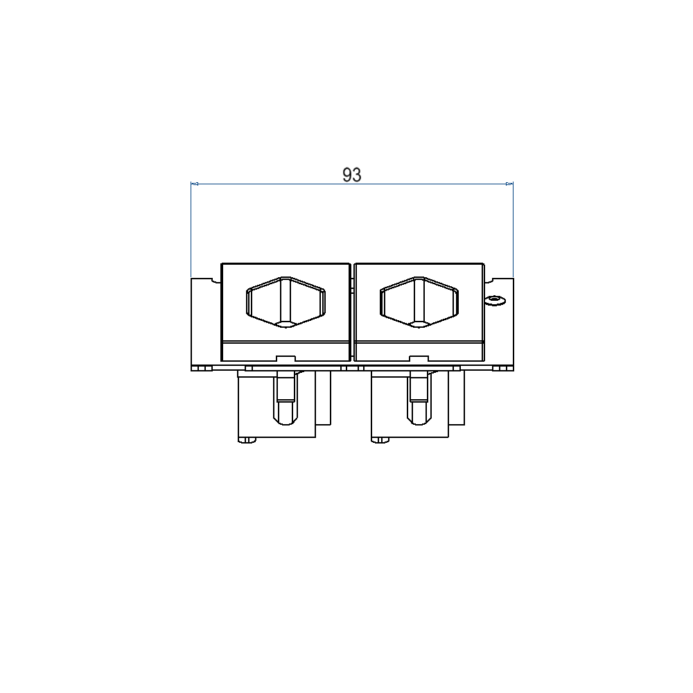 Steckdoseneinsatz für 2x FLF, inkl. 1x T13 ws + 1x T13 sz