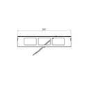 Steckdoseneinsatz für 2x3 FLF inkl. Erddraht, leer