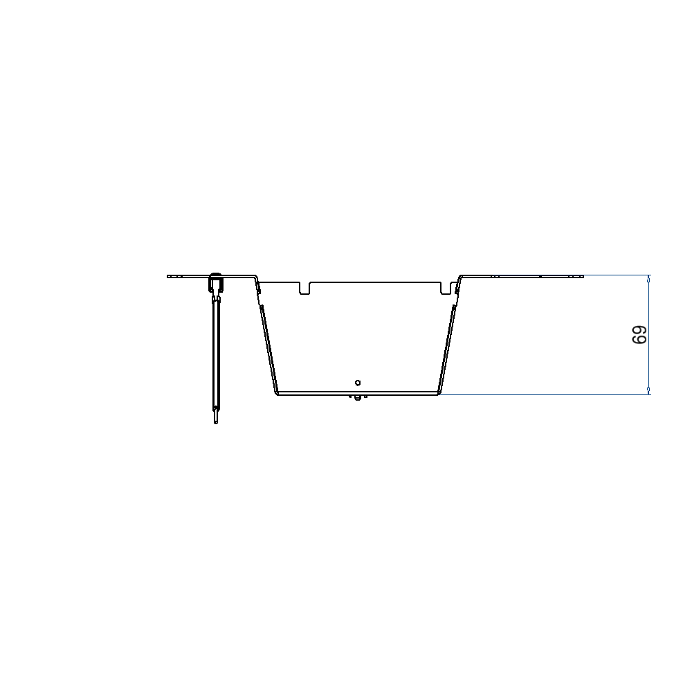 Steckdoseneinsatz für 2x5 FLF inkl. Erddraht, leer