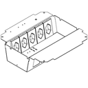 Steckdoseneinsatz für 2x5 FLF inkl. 4x 1xT13, weiss, und 1xT13, schwarz