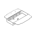 Steckdoseneinsatz 2x4 FLF inkl. 3xT13, weiss, und 1xT13, schwarz