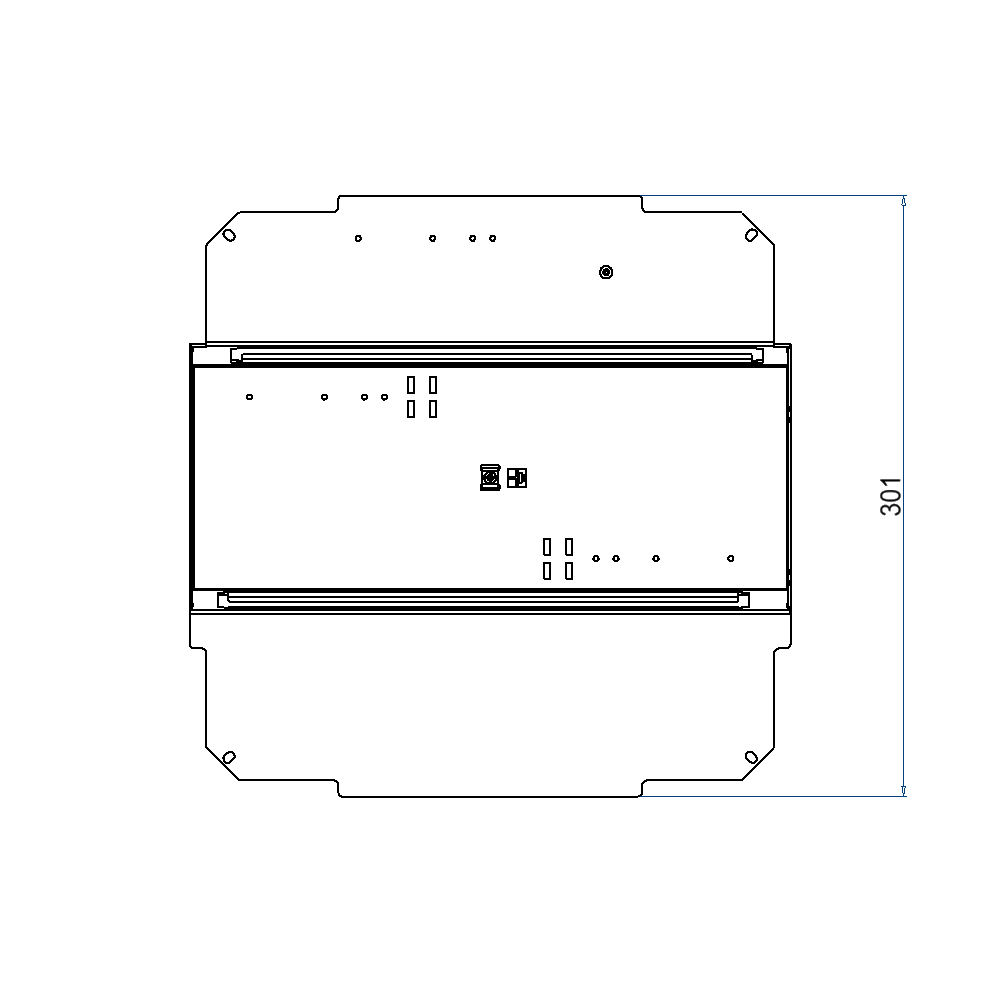 Steckdoseneinsatz mit 2x 6 Stk. 45x45 Ausschnitten