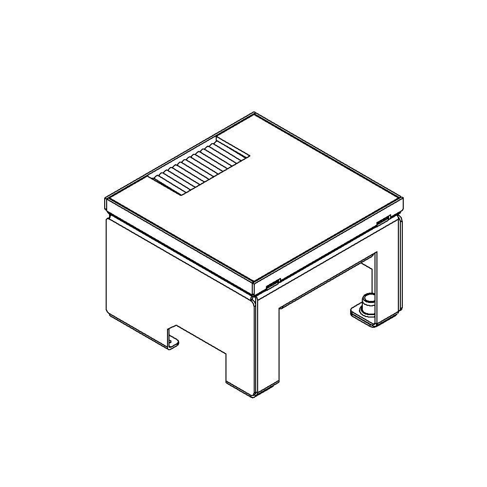 Schwerlast Unterflur-Bodendose UBD 130 aus Chromstahl inkl. belegtem Deckel, 4mm Verstärkungsplatte und 1 Bürstenauslass