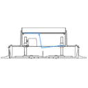 Steckdoseneinsatz für 3x 45x45 Ausschnitte, leer