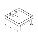 Unterflur-Bodendose UBD 210 aus Chromstahl inkl. Deckel mit 25mm Vertiefung und 1 Schnurauslass