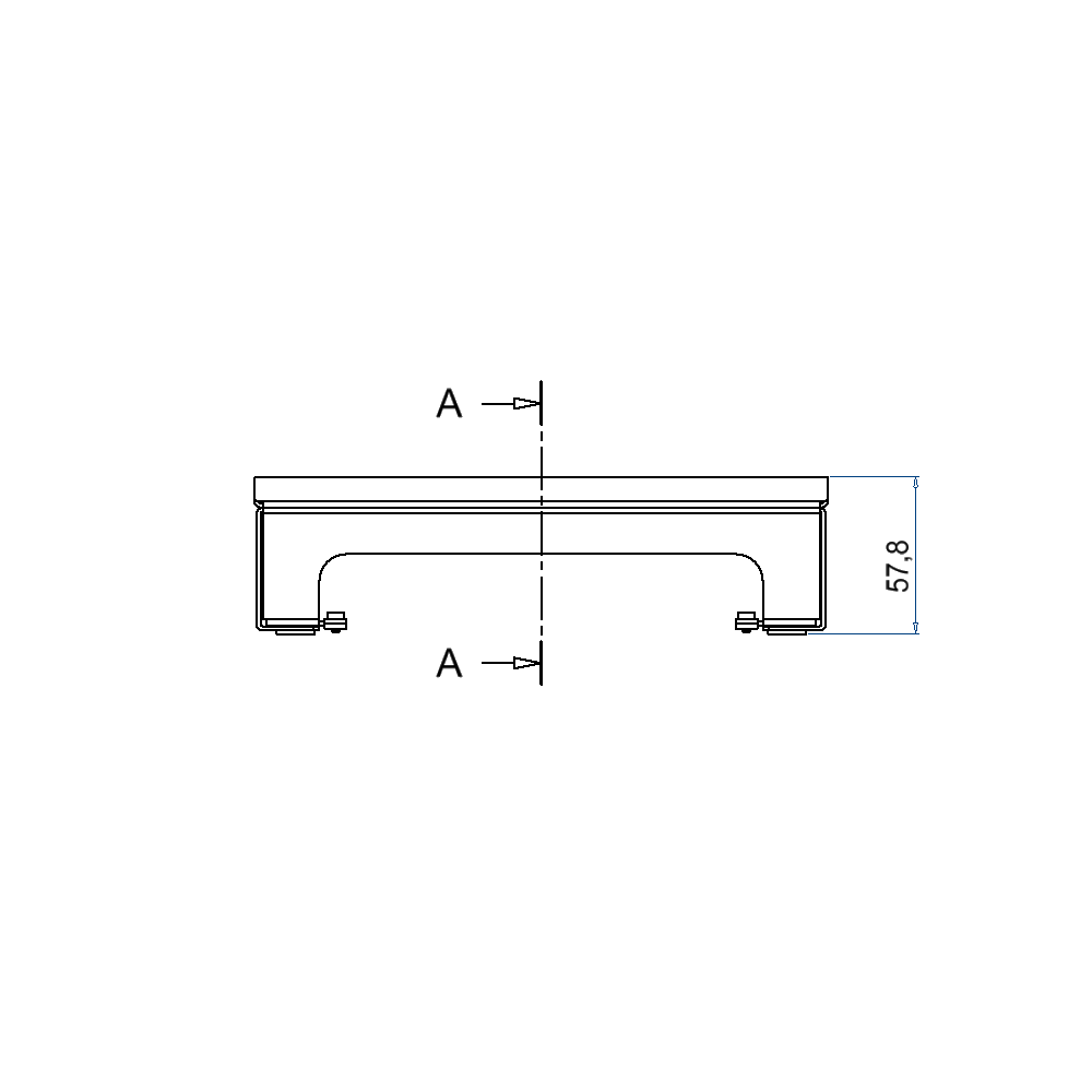 Schwerlast-Unterflur-Bodendose UBD 210 small aus Chromstahl inkl. belegtem Deckel mit 4mm Verstärkungsplatte und 1 Bürstenauslass