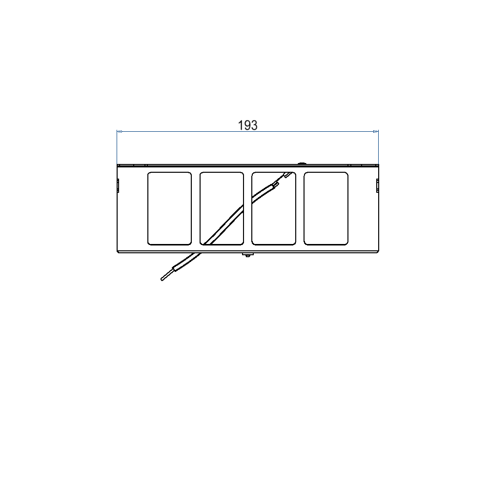 Steckdoseneinsatz für 2x4V FLF, leer zu Unterflurdose 210 small