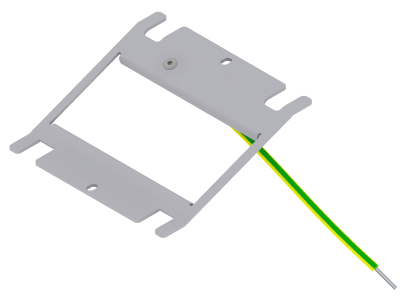 [UBD 100 145] Steckdoseneinsatz mit 2x 45x45-Ausschnitten, leer