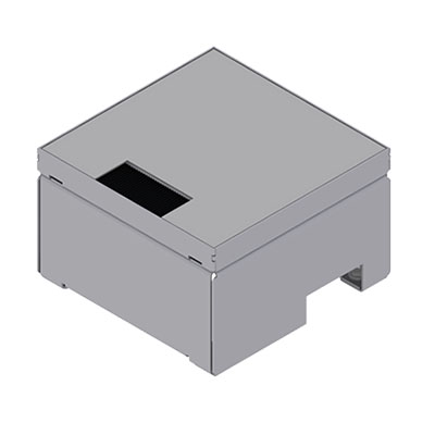 [UBD 160 158] Unterflur-Bodendose UBD 160 aus Chromstahl inkl. belegtem Deckel aus Chromstahl, geschliffen, und 1 Bürstenauslass