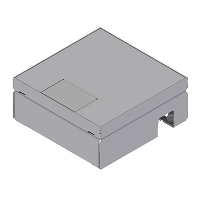 Boîte de sol UBD 160 small en acier inoxydable avec couvercle et 1 sortie de cordon inclus