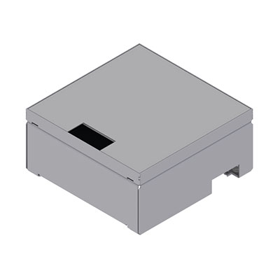 [UBD 210 208] Unterflur-Bodendose UBD 210 aus Chromstahl inkl. belegtem Deckel aus Chromstahl, geschliffen, und 1 Bürstenauslass