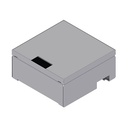 [UBD 210 208] Boîte de sol UBD 210 en acier inoxydable avec couvercle, évidement de 15mm et 1 sortie de brosse inclus