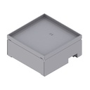 Boîte de sol UBD 210 en acier inoxydable couvercle avec bord, fermé, évidement de 15mm inclus