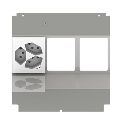 [UBD 210 218] Steckdoseneinsatz für 6 FLF inkl. 1x 3xT13/s, weiss