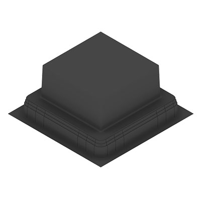 [UBD 260 284] Kunststoff-Einbaubox, schwarz, zu UBD 260, oben: 270x270mm, unten: 420x420mm, H: 192mm