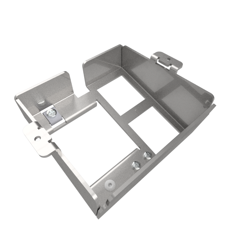 Steckdoseneinsatz für 1x 45x45 und 2 MH, leer 