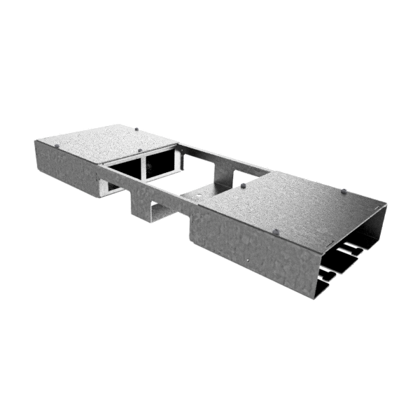 Doppelbox für 2x2 FLF horizontal aus SVZ 1.25mm, leer