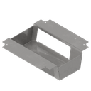 Steckdoseneinsatz mit 2x 3x 45x45-Ausschnitten, leer