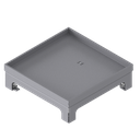 [UBD 215 209] Boîte de sol UBD 210 small en acier inoxydable couvercle avec bord, fermé, évidement de 15mm inclus