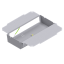 Steckdoseneinsatz mit 2x 6x 45x45-Ausschnitten, leer