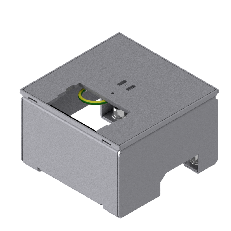 Boîte de sol UBD 130 sans bord (de protection), couvercle en 4mm AGS avec découpe