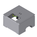Boîte de sol UBD 130 sans bord (de protection), couvercle en 4mm AGS avec découpe
