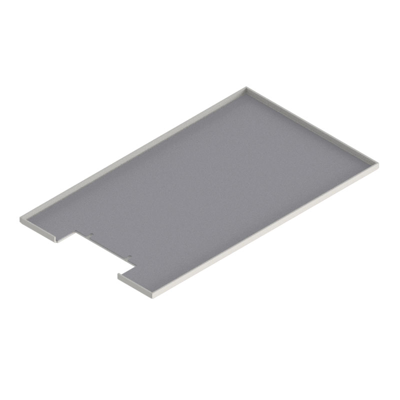 [UBK 301 085] Deckel für Bürstenauslass zu UBK 300 mit Kante geschlossen aus ALU 2.5mm, 8mm Vertiefung